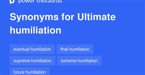 humiliation synonym